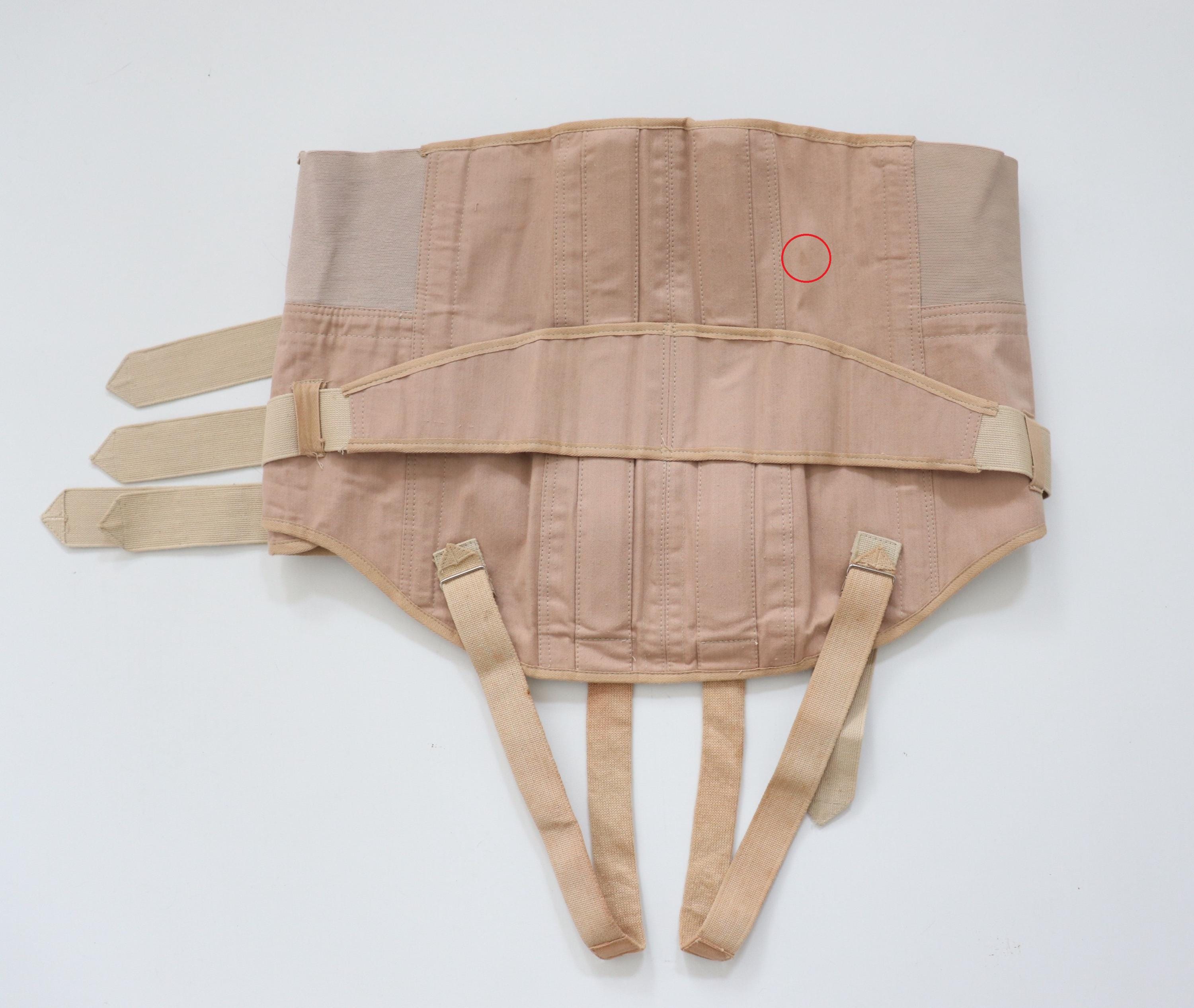 C1970s Vintage Alfred Cox surgical medical corset with adjustable buckles - fit 35"- 40" waist