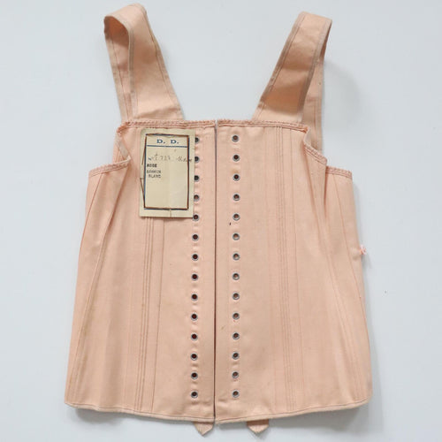 C1910s C1920s Vintage childrens liberty bodice lace back corset with straps