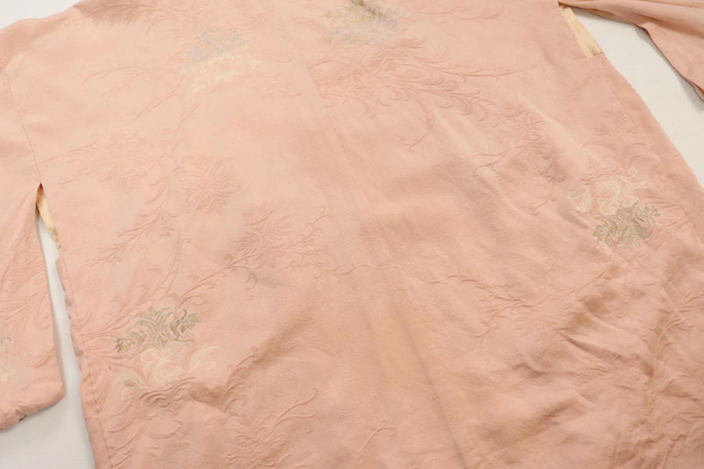 Vintage hand stitched light pink Japanese Kimono Jacket