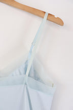 C1960s Vintage KAYSER nylon jersey powder blue slip