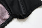 C1980s Julie Anne pink and black cupped bustier corset basque size 34B