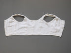 C1970s vintage womens Liberty bodice, 100% white cotton vest, button front vest - Approx size 12 // chest 32"