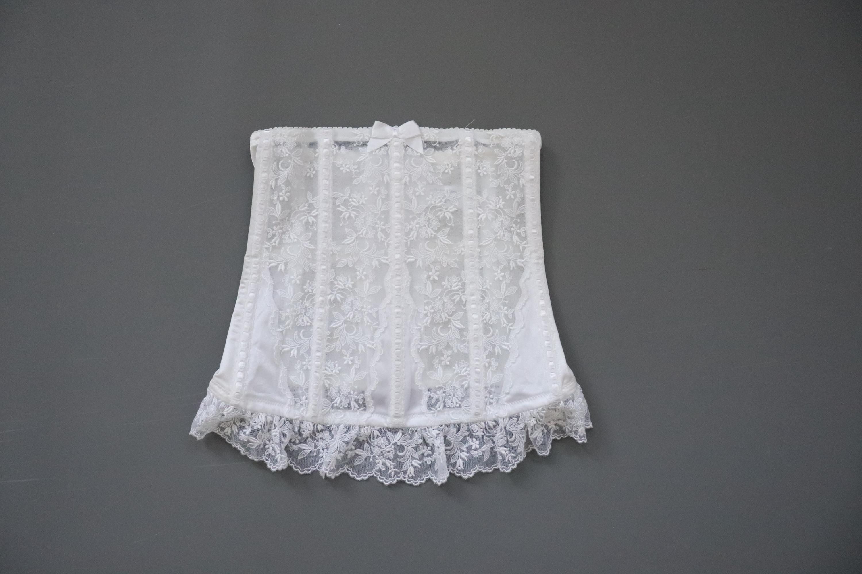 Vintage Japanese label corset girdle, open bottom girdle with centre back hook and eye fastening - SIZE 58cm / 23 inch