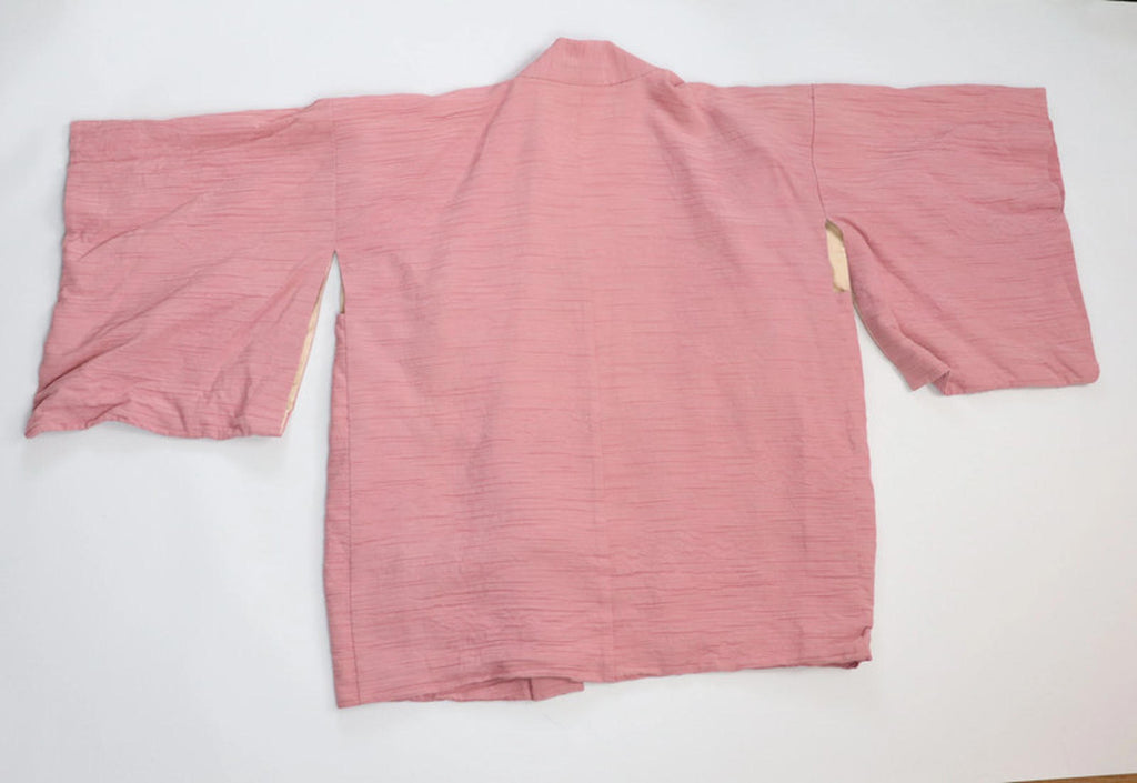 Vintage hand stitched pink Japanese Kimono Jacket