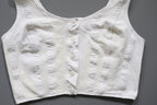 C1970s vintage womens cotton Liberty bodice - Approx size 12-14 // chest 34"
