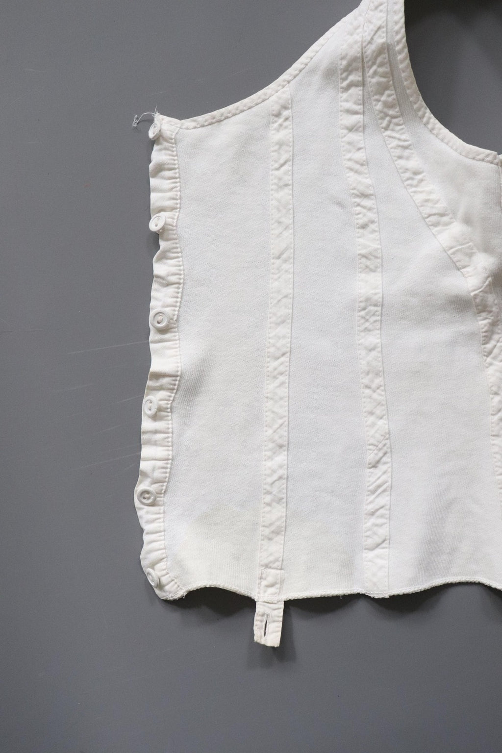 C1960s vintage Liberty bodice,  button front brushed cotton vest- Label chest 40/41