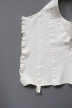C1960s vintage Liberty bodice,  button front brushed cotton vest- Label chest 40/41