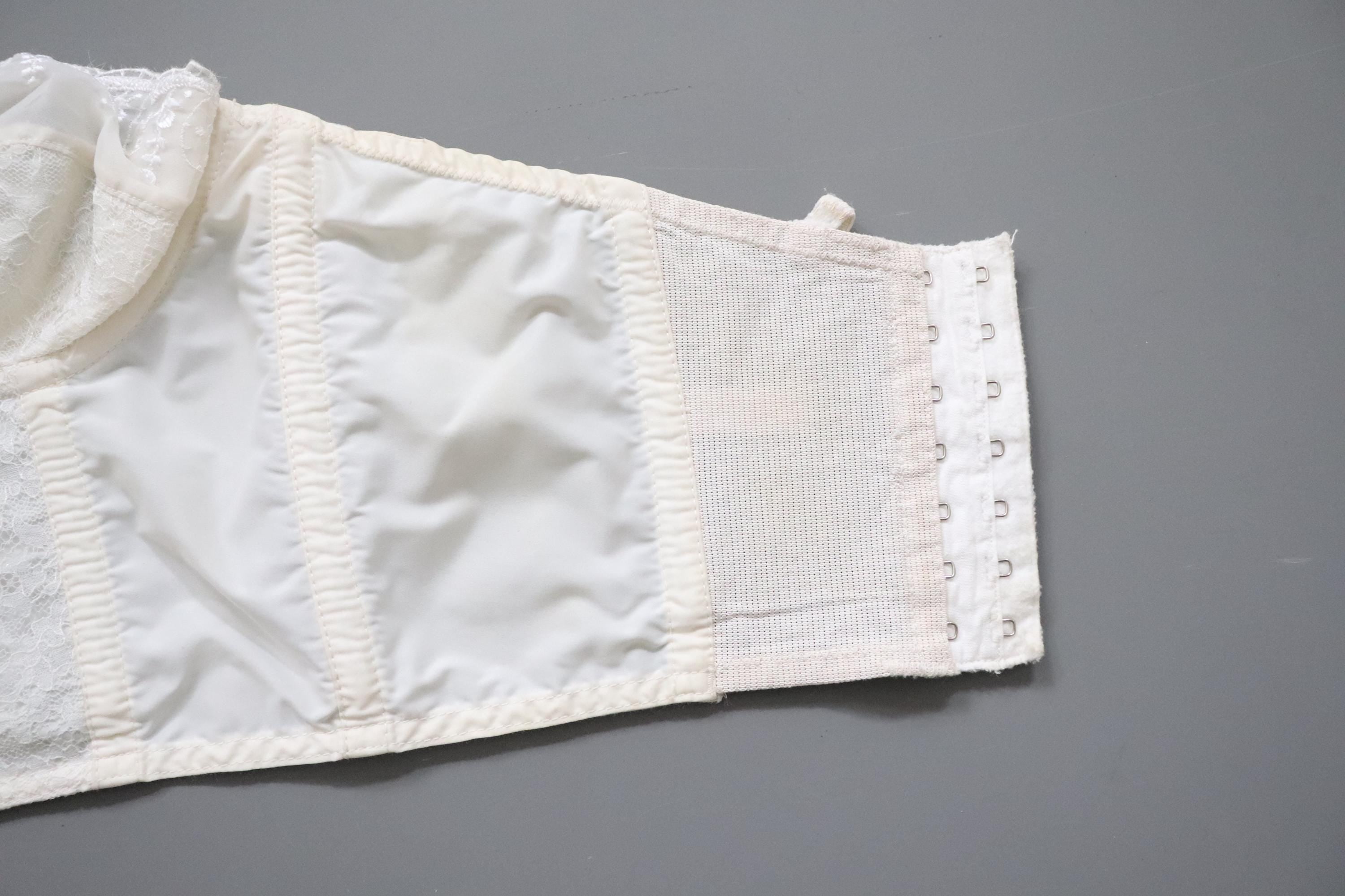 C1950s vintage Spirella longline cupped bustier bra - Underbust 27/28"