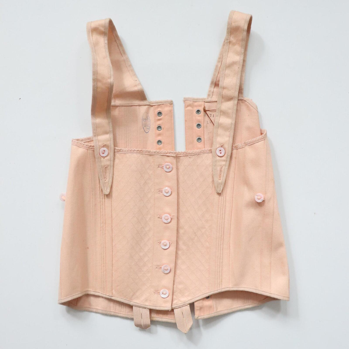 C1910s C1920s Vintage childrens liberty bodice lace back corset with straps