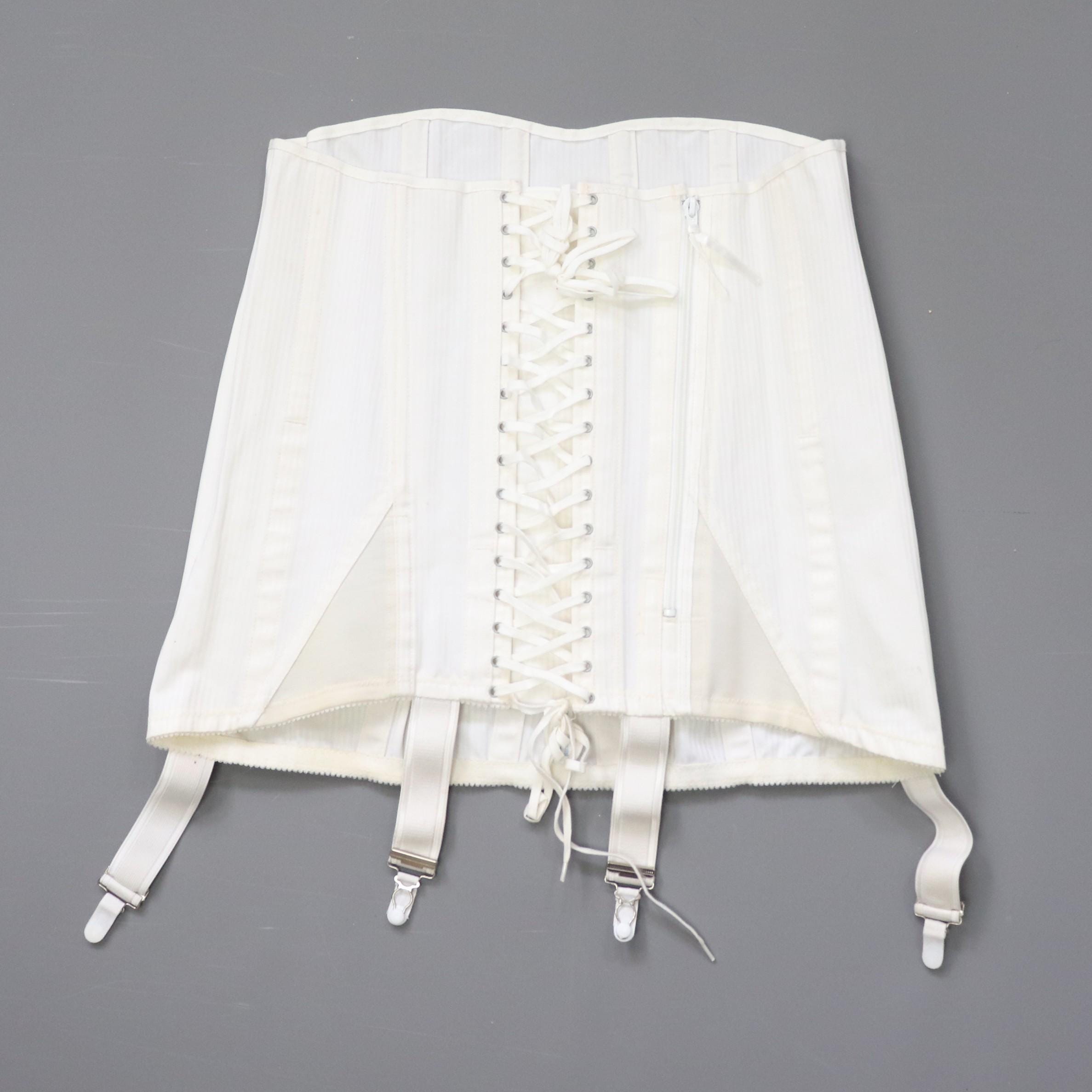 C1990s vintage Spencer corset girdle, front lacing girdle with zip fastening 2