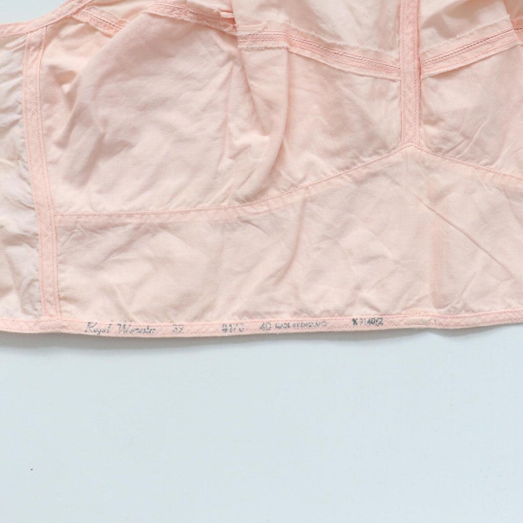 C1930s C1940s vintage Royal Worcester pink longline bra