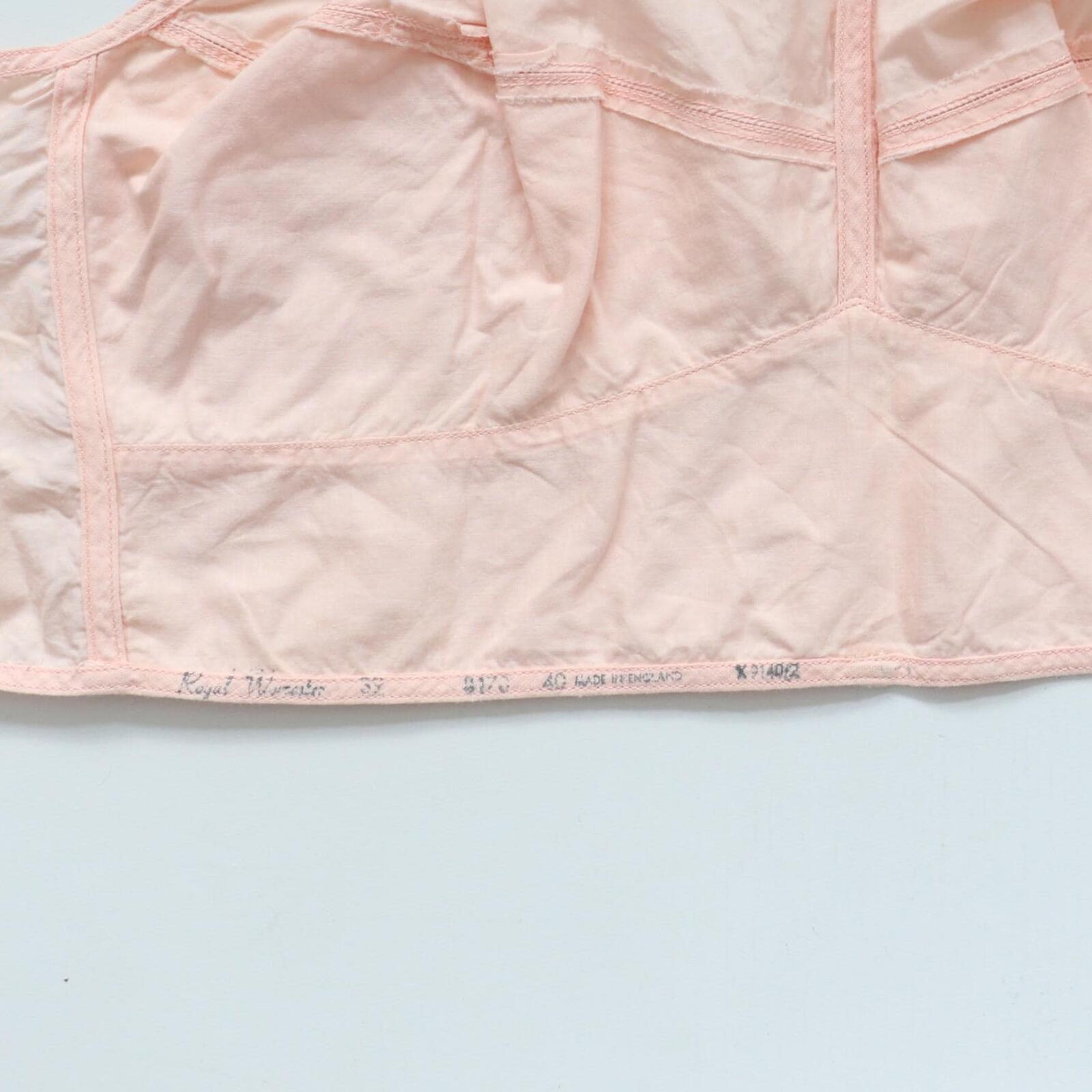 C1930s C1940s vintage Royal Worcester pink longline bra