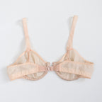 C1950s vintage french lingerie, peach pink monowire bra,
