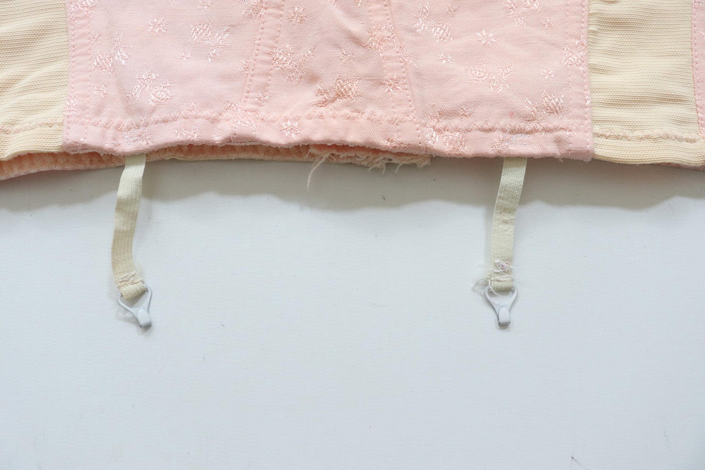 C1950s vintage Spirella longline bra - fits underbust 34-36 inches