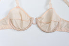 C1950s vintage french lingerie, peach pink monowire bra,