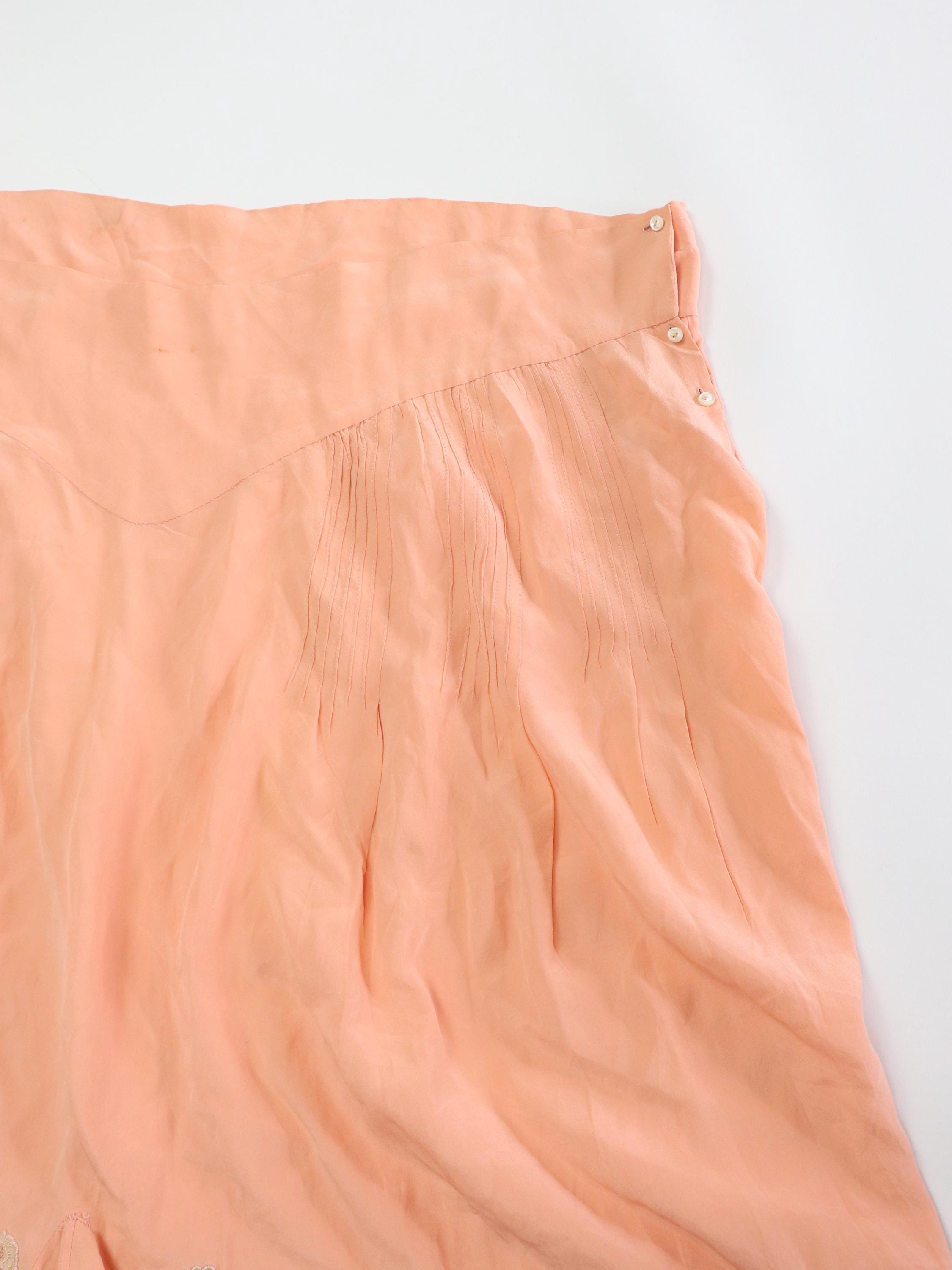 C1920s / 1930s vintage tea rose pink handstitched tap pants - 36" waist