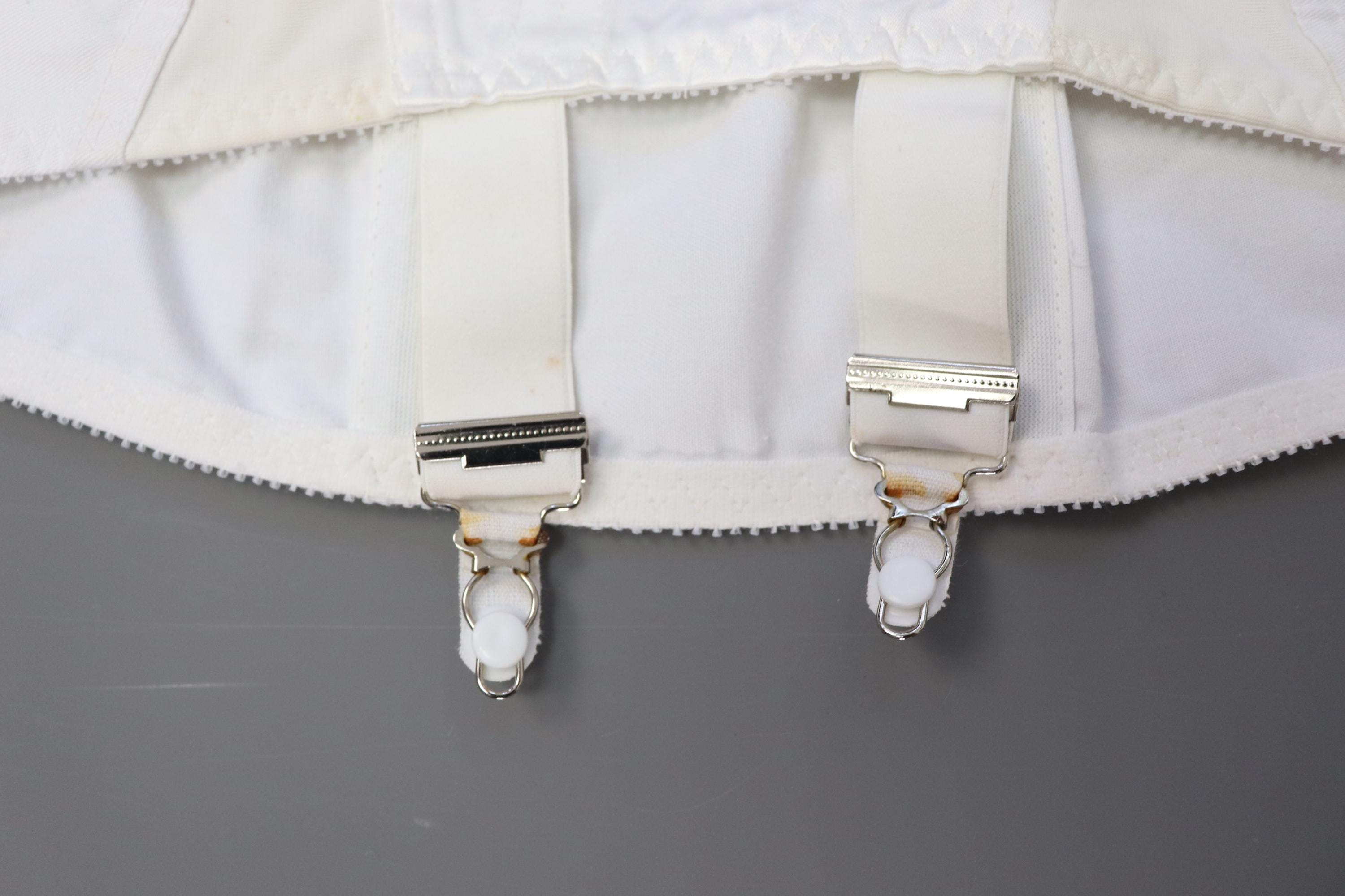 Vintage Twilfit corset girdle, open bottom girdle with side hook and eye fastening B