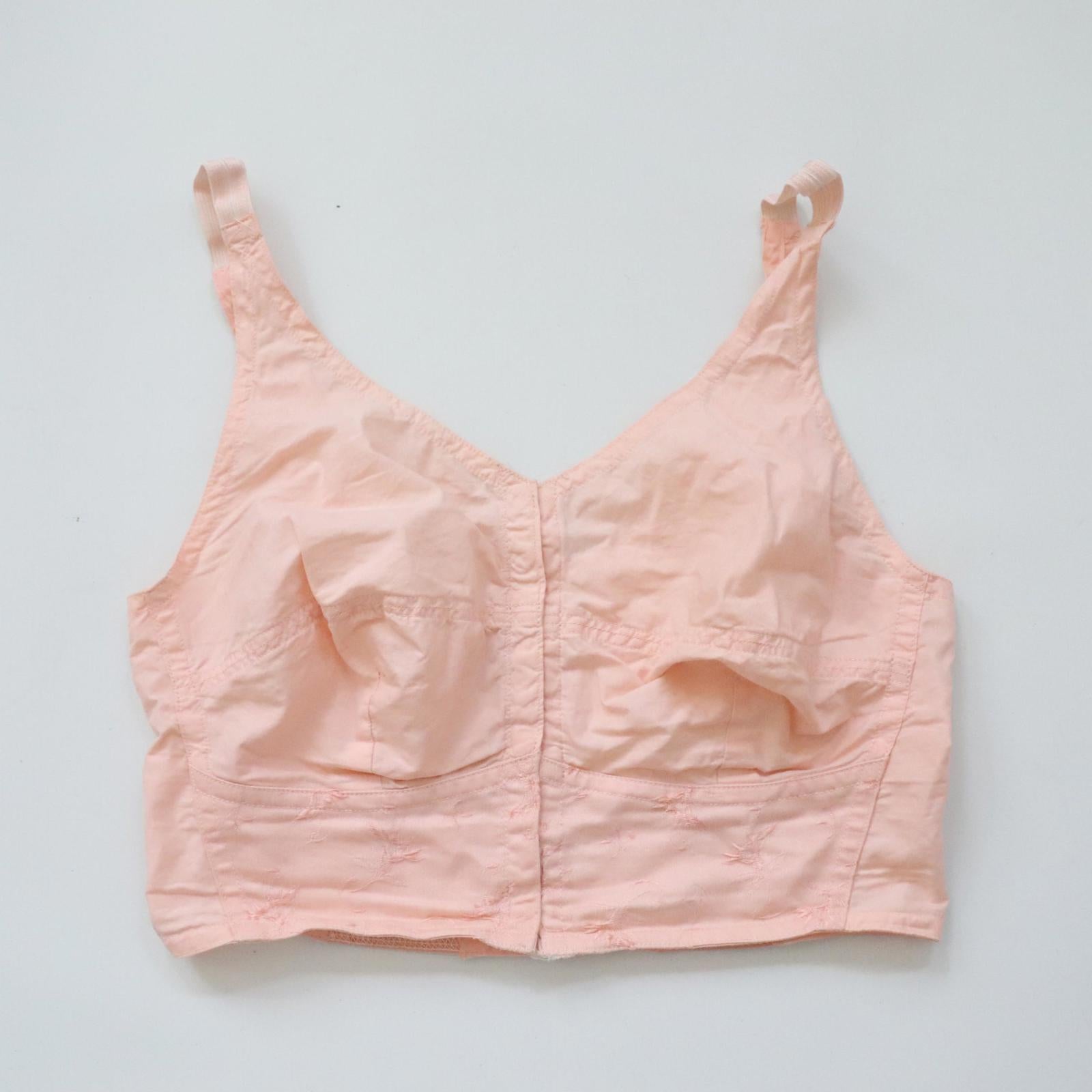 C1940s C1950s vintage Twilfit pink  longline bra - fits ribcage 28"