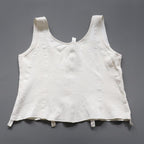 C1960s vintage Liberty bodice,  button front brushed cotton vest- Label chest 40/41