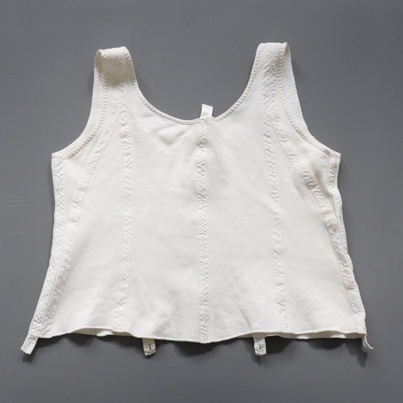C1960s vintage Liberty bodice,  button front brushed cotton vest- Label chest 40/41