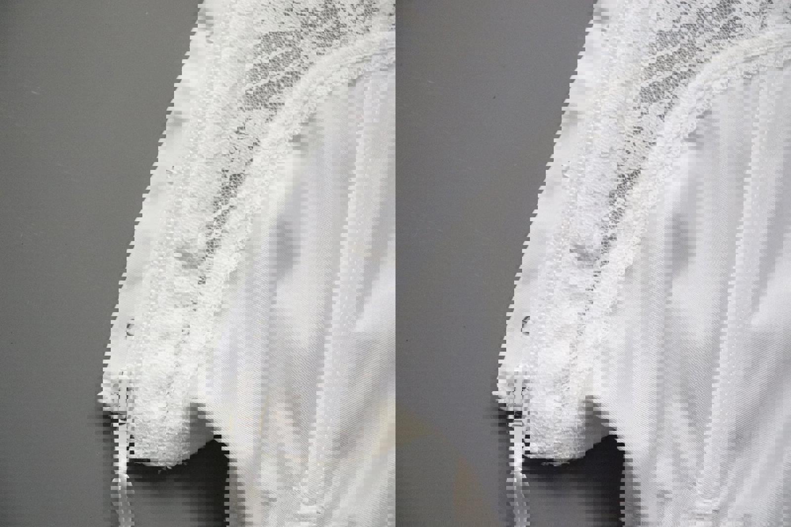 C1960s vintage Lady Marlene white cupped zip bustier corset,  style 986 size 40D