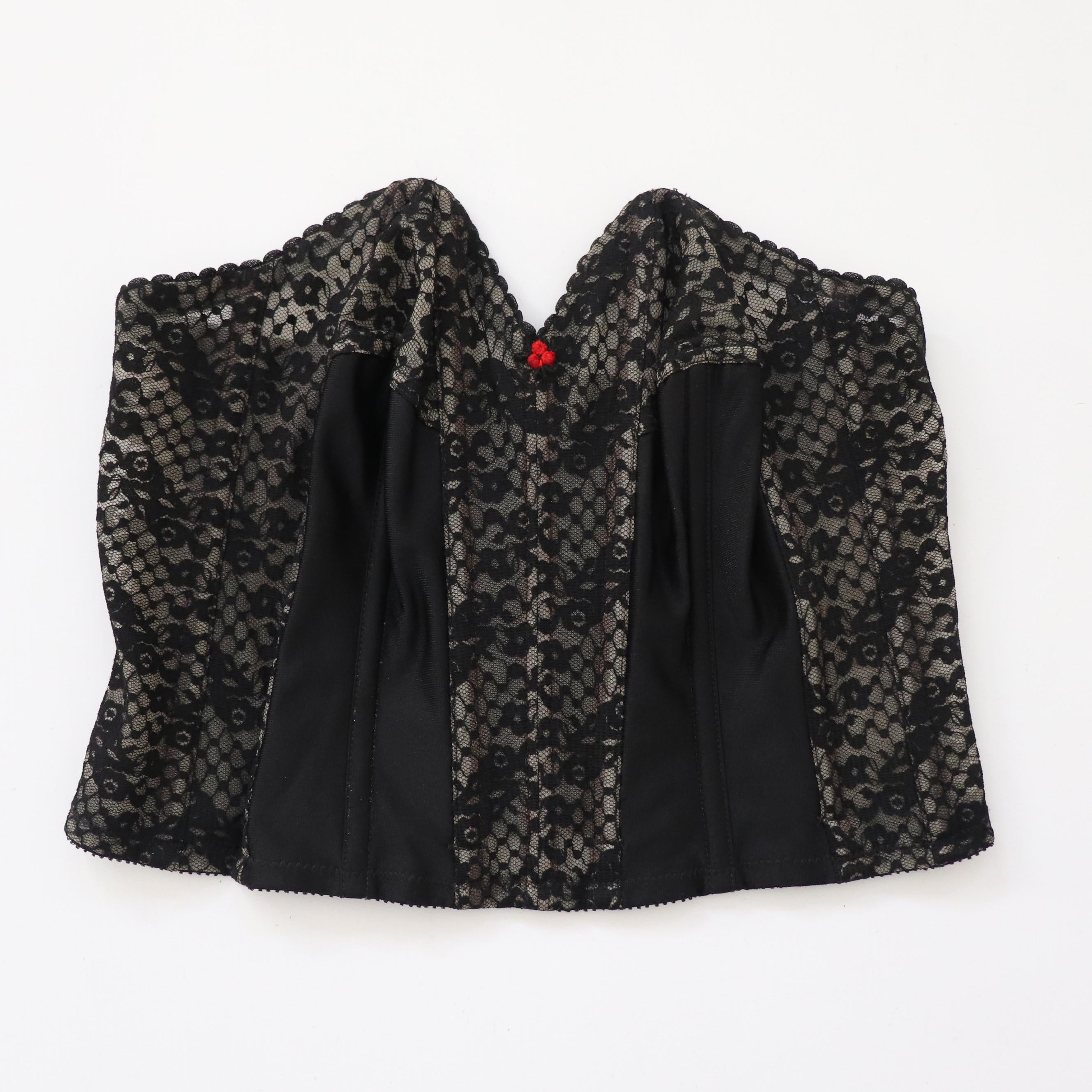 C1970s vintage Lady Marlene longline bustier bra, style 161 - size 36B