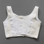 C1970s vintage womens cotton Liberty bodice - Approx size 12-14 // chest 34"