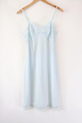 C1960s Vintage KAYSER nylon jersey powder blue slip