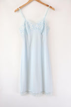 C1960s Vintage KAYSER nylon jersey powder blue slip
