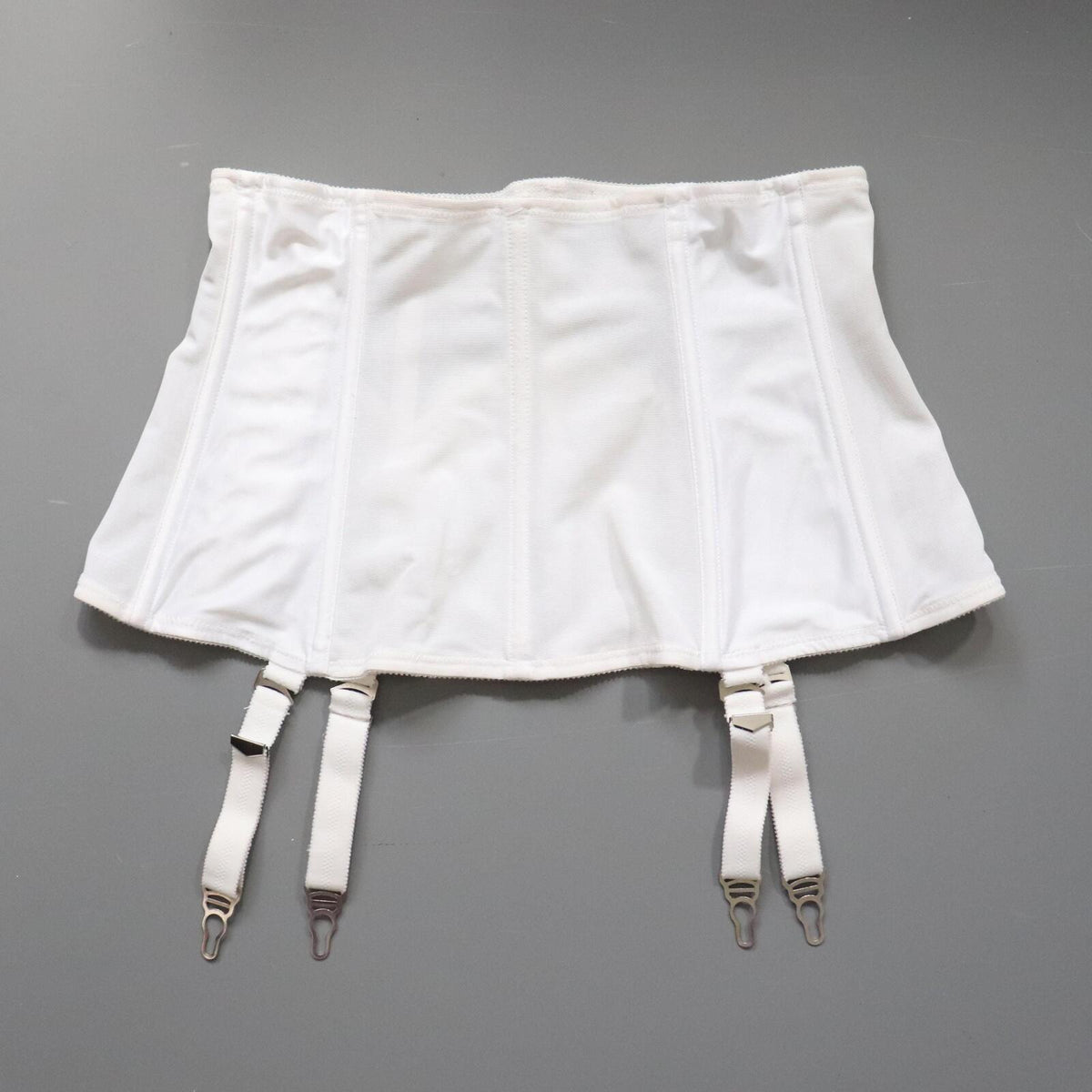 Vintage LADY MARLENE white corset girdle, open bottom girdle  - SIZE 30