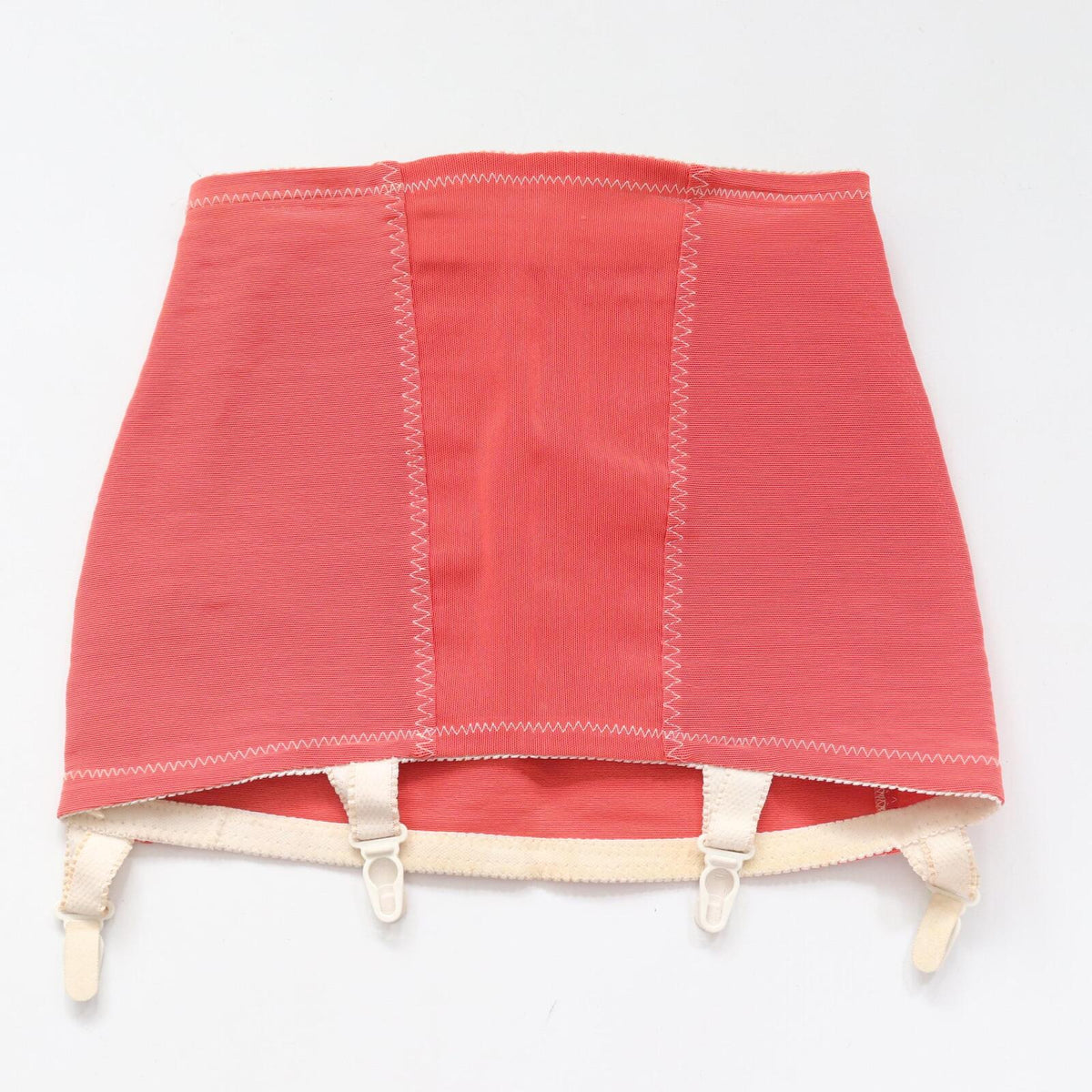 C1960s Vintage coral pink roll on corset girdle - waist 23-27 inch,