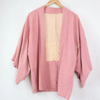 Vintage hand stitched pink Japanese Kimono Jacket