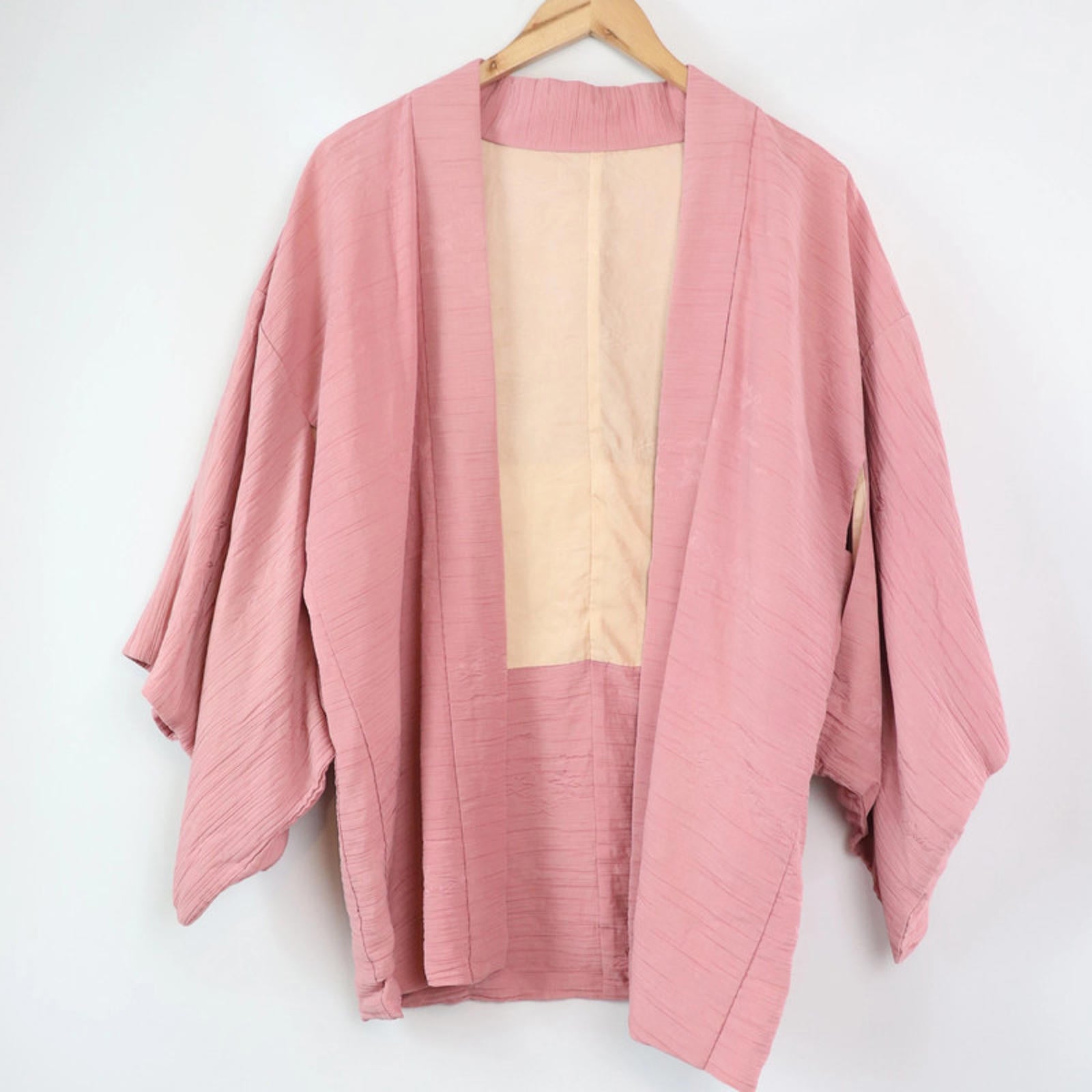 Vintage hand stitched pink Japanese Kimono Jacket