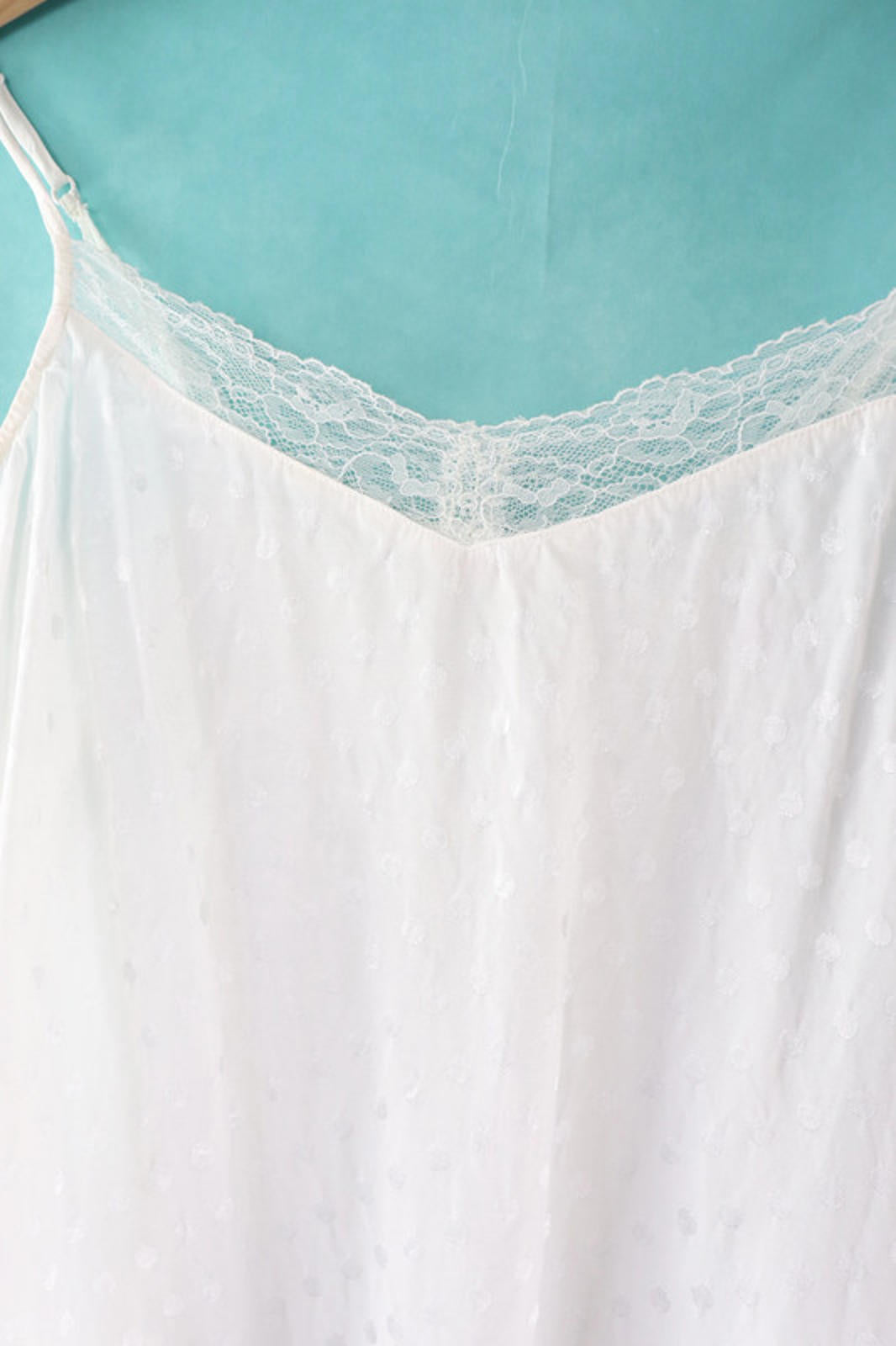 vintage Penti white spot slip dress/ nightie