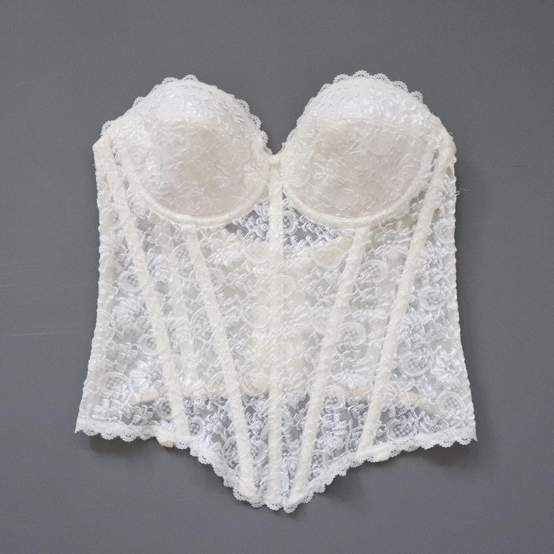 Vintage Di Lorento cupped bustier corset, size EU 70B / 32B