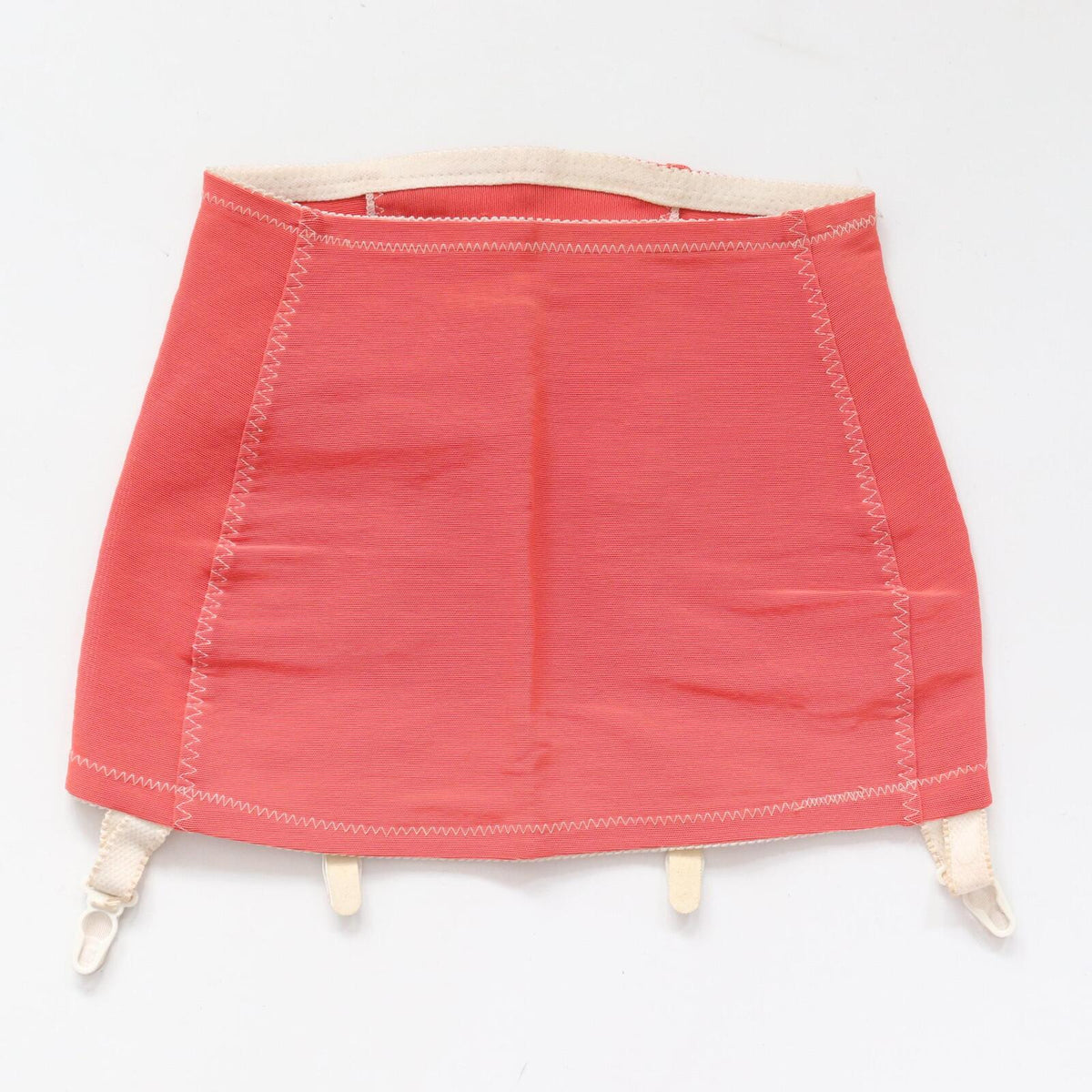 C1960s Vintage coral pink roll on corset girdle - waist 23-27 inch,