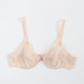 C1950s vintage french lingerie, peach pink monowire bra,