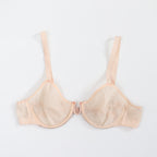 C1950s vintage french lingerie, peach pink monowire bra,