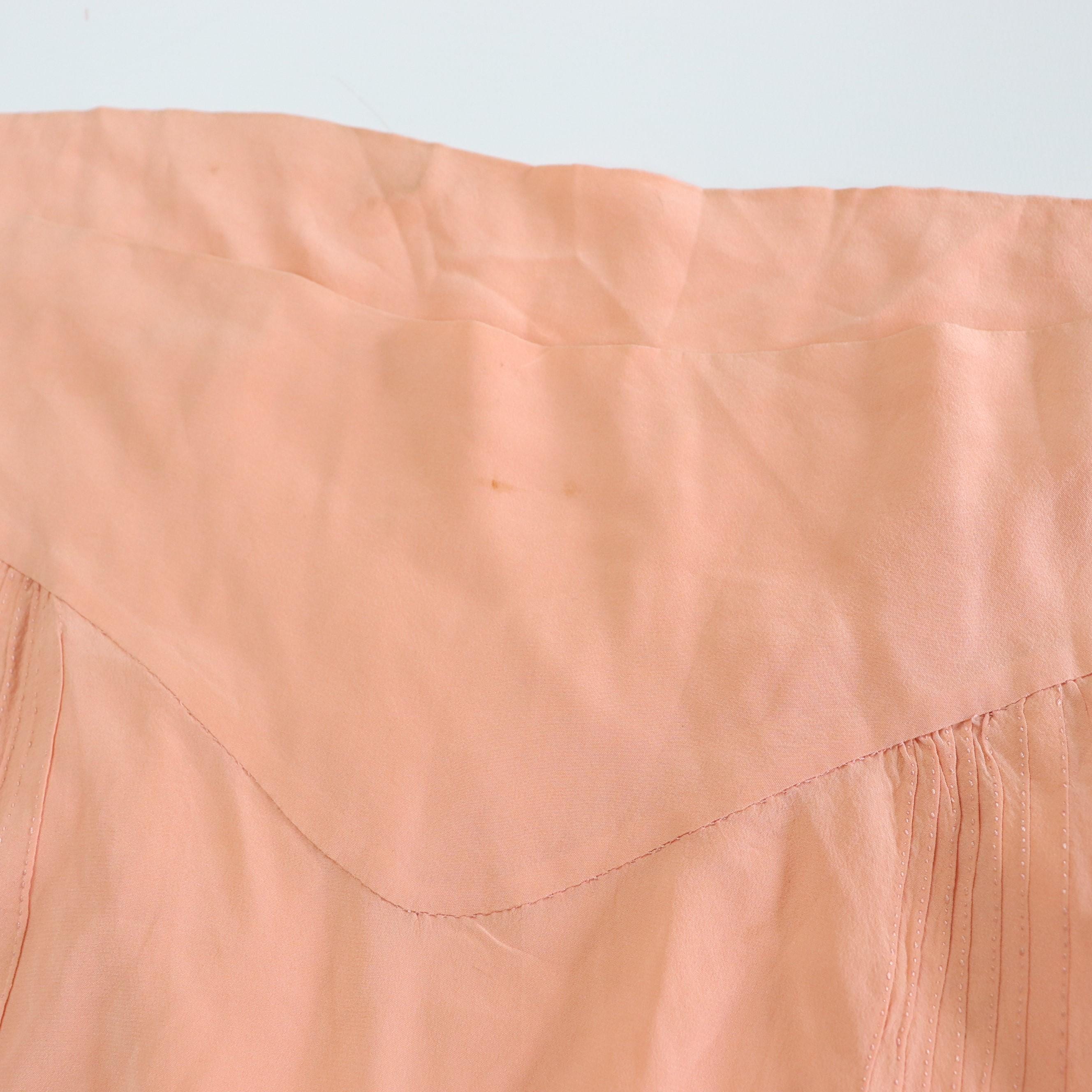 C1920s / 1930s vintage tea rose pink handstitched tap pants - 36" waist