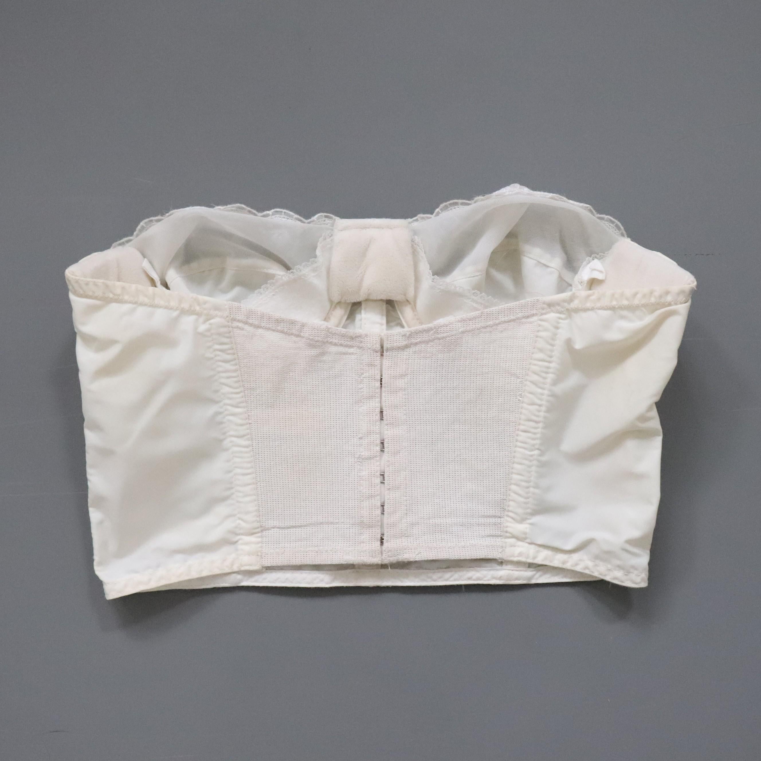 C1950s vintage Spirella longline cupped bustier bra - Underbust 27/28"