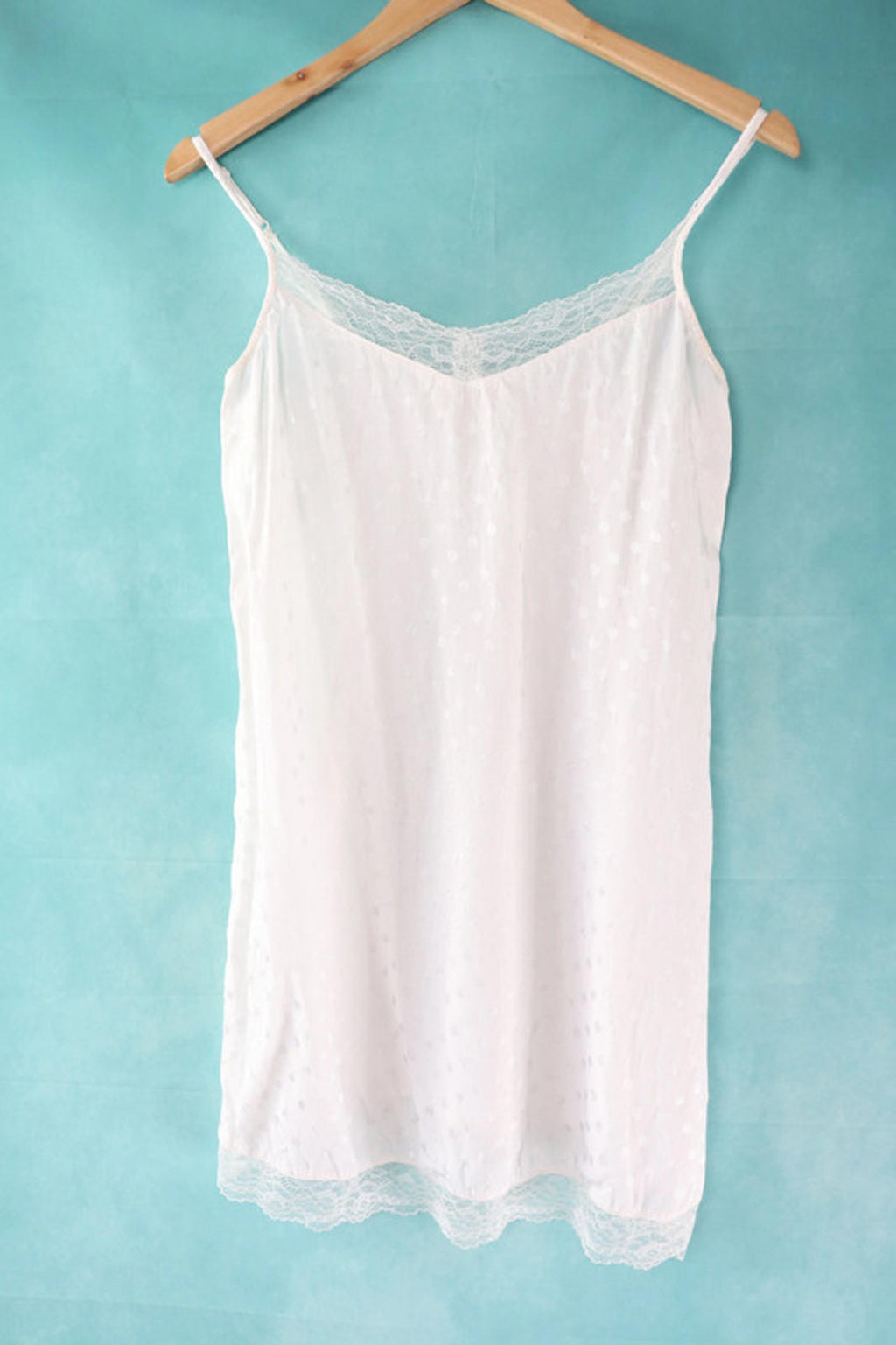 vintage Penti white spot slip dress/ nightie