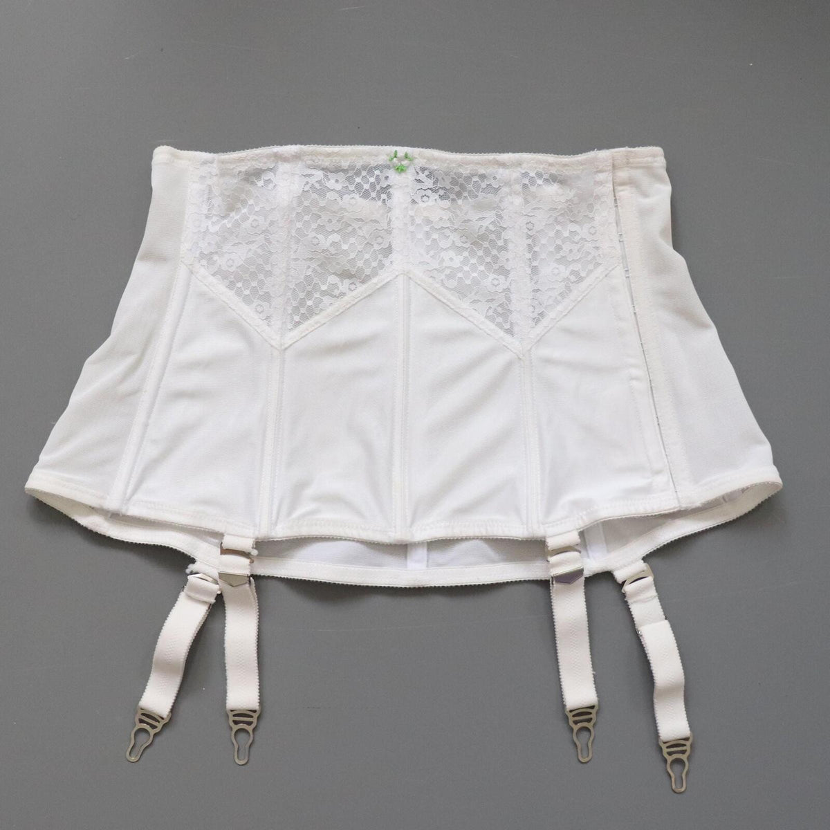 Vintage LADY MARLENE white corset girdle, open bottom girdle  - SIZE 30