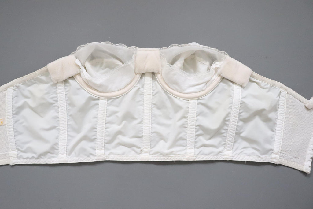 C1950s vintage Spirella longline cupped bustier bra - Underbust 27/28"