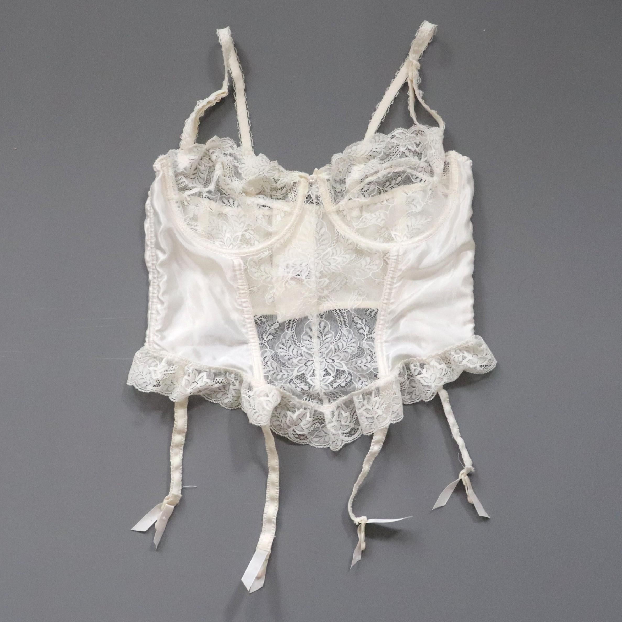 C1980s vintage Ballet International cupped bustier corset, size 38B