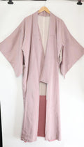 Vintage hand stitched muave/ lavender purple design long Japanese Kimono