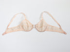 C1950s vintage french lingerie, peach pink monowire bra,