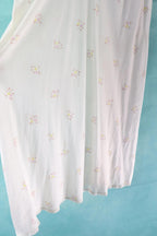 vintage white floral print slip dress/ nightie - chest 34" circumference