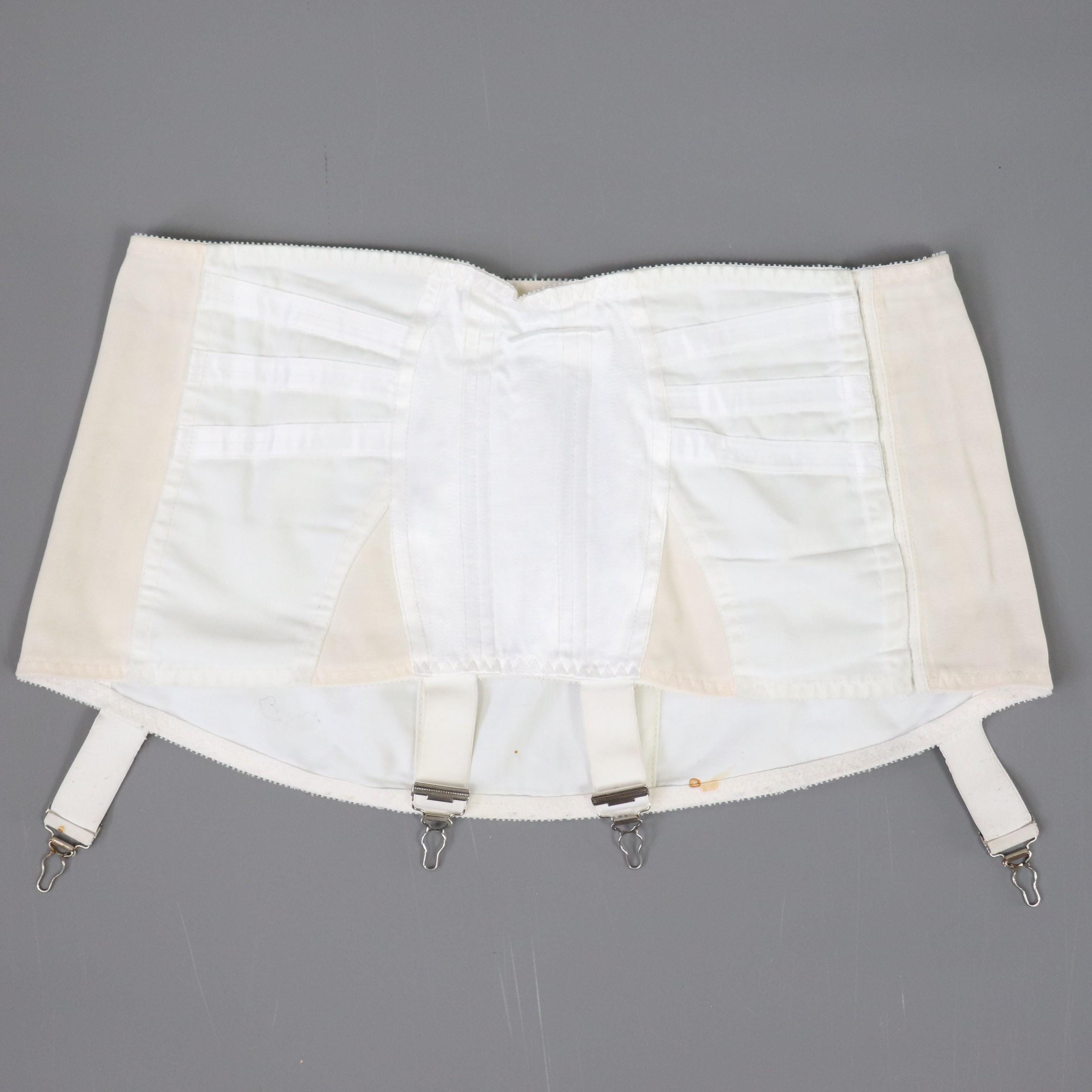 Vintage Twilfit corset girdle, open bottom girdle with side hook and eye fasteing.