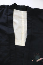 Vintage hand stitched black Japanese Kimono Jacket