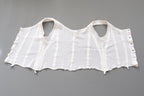 C1960s vintage Peter Pan liberty bodice, white button front vest -Approx size 40